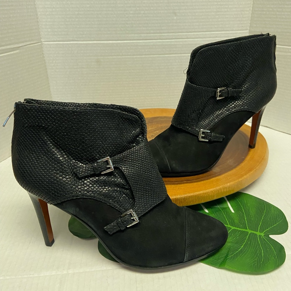COACH TINA Leather Stiletto Heel Ankle boots - Picture 1 of 9